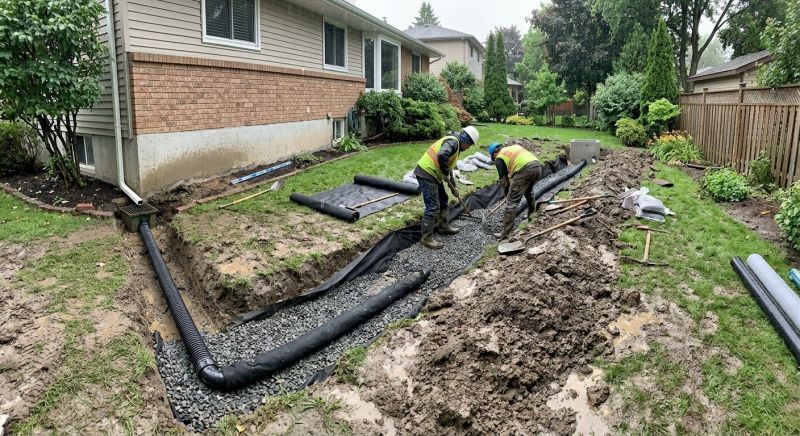 Hillside Drainage Installation in Birmingham, AL