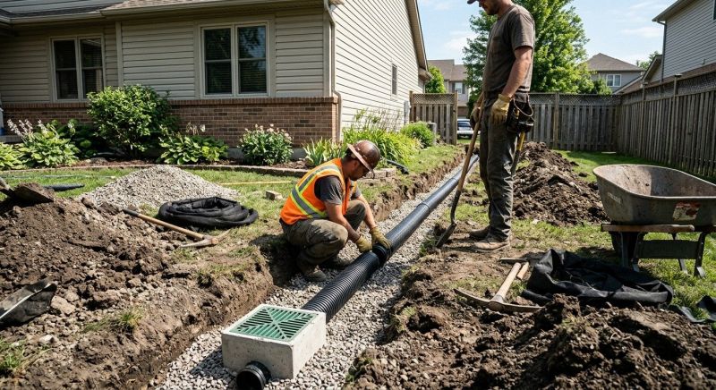 Hillside Drainage Installation in Birmingham, AL